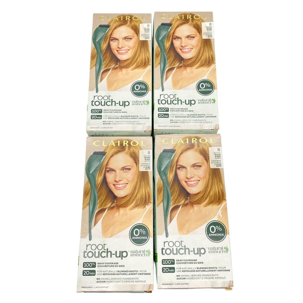 Clairol‎ Root Touch-Up Natural Instincts #8 Medium Blonde lot of 4